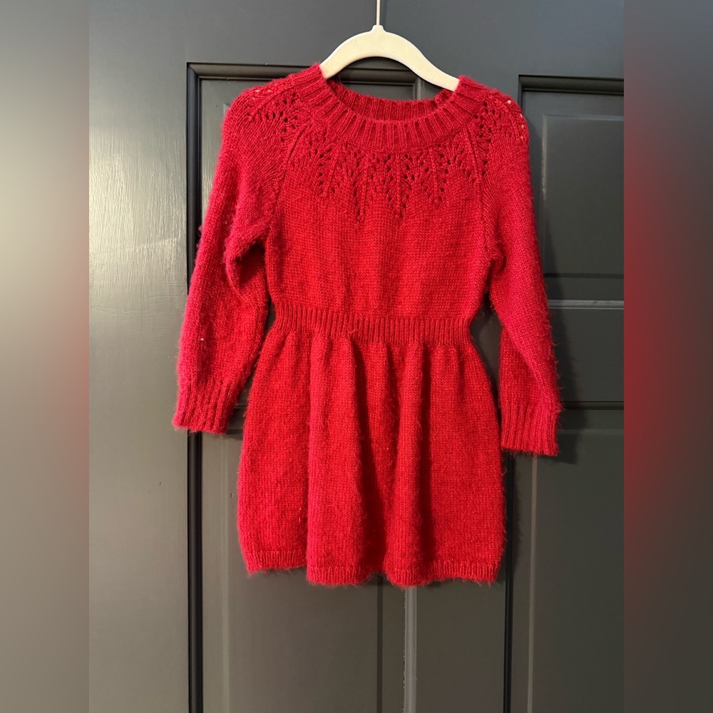 Cat & Jack Red Cable Knit Sweater